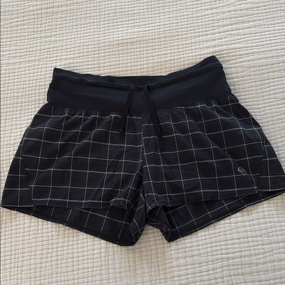 Mountain Hardwear Black Plaid Running Shorts *Final
Price*